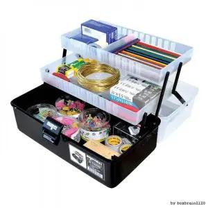 [셀러에이드]미술 도구 정리함 다용도 수납박스 보관 케이스
