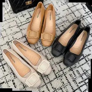 여자신발 데일리 로맨틱 리본 3컬러 플랫 단화