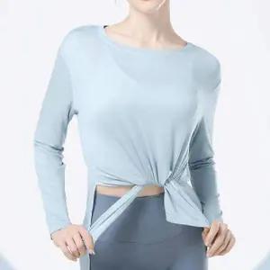요가 필라테스 트임 긴팔 긴팔티 긴팔 롱 티셔츠