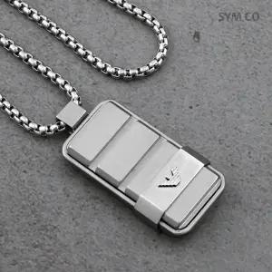 알마니 EGS3078 이글 로고 실버톤 체인 남자 스틸 목걸이 d