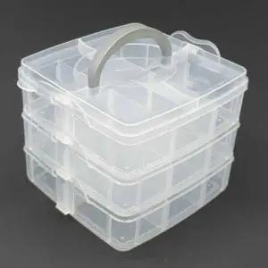 ( )칸분리 소품정리함 3단 소형 반투명 부품상자 칸막이케이스