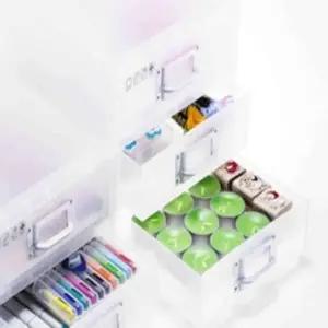 ( )시스맥스 네오 서랍형박스 중형 3단 문구함 약보관함 데스크수납함 티백정리함 보관박스