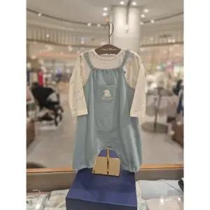 [쇼콜라](타임스퀘어점패션관)(백일 돌아기 선물) UL강아지멜빵상하복 (TTPMOW072G)