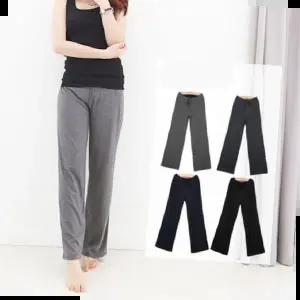 여성트레이닝바지 여성 필라테스 운동 홈웨어 허리라인 배색 요가 팬츠