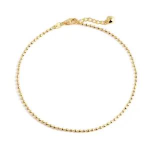 18K 심플 컷팅 볼 체인 발찌 IRA28121