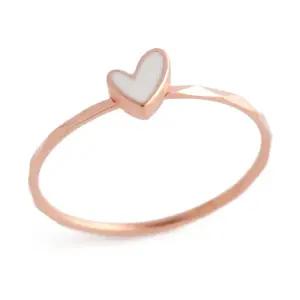 18K 화이트 에폭시 하트 반지 SRS32441