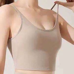 bns 감각적인 꼬임 디테일 이너 상의 요가 브라탑