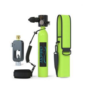 Lung Tank 미니 스쿠버 탱크, 0.5L 사용 여행용 시간 폐 6-10분, 레크리에이션 탱크 알루미늄 휴대용 경량 다이빙 키트, 다이브 위한 다이빙을 장비,