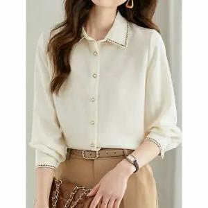 [하프클럽/예쎄]소매 카라 포인트 블라우스(S5FBL025A)