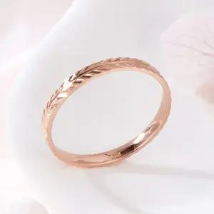 18K 두줄 립스 컷팅 올밴드 반지 S PNR42403