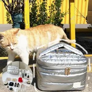 (선택옵션 화장품파우치(중형))헤비쿠션 방수 화장품파우치 여행용가방 파손방지 메이크업가방 생리대파우