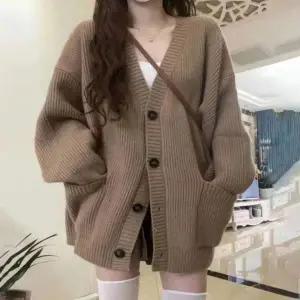 여성 OS55TN06 2컬러 가을 여리핏 도톰 하찌니트 짜임 가디건