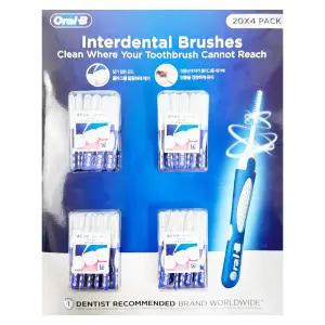 오랄비 치간칫솔 20개 x 4팩 x 1개