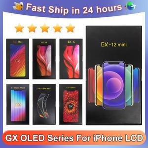 GX OLED 스크린 LCD 아이폰 호환 X XS 11 12 13 14 15 16 Pro Max Plus Mini 호환 디스플레이 터치 디지타