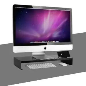 NM 모니터 받침대 메탈 거치대 선반 (중) 블랙컴퓨터스탠드 다이 대형 PC