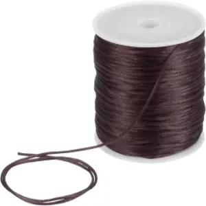 uxcell 1.5mm 나일론 끈 60야드 새틴 팔찌 줄 중국 매듭 비딩 실 보석 제작용 땋은 목걸이 마크레임 트림