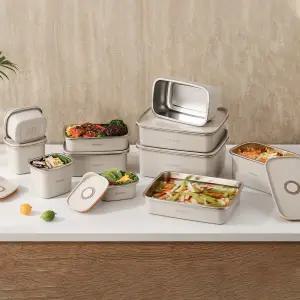 SGAKIC 연마제 없는 스텐 밀폐용기 김치통 반찬통 전자레인지용 냉동보관용기