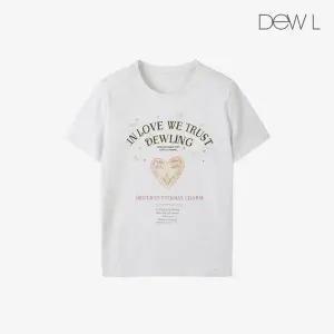 [듀엘링](하남점) 인러브 그래픽 반팔 티셔츠 LG_D254MSM110