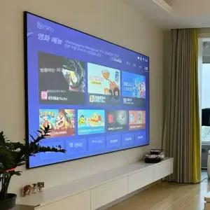 벽부착 스크린 100인치 회의실 화면 영화 가정용 침실 슬림 베젤 프로젝터용