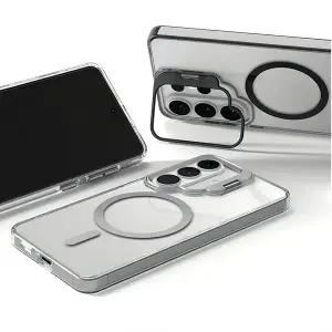 갤럭시 A16 A17 맥세이프 케이스 투명 풀커버 + 카메라링 킥스탠드 거치대
