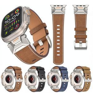 애플 워치 울트라 3/2 49mm 시리즈 고급 가죽 스트랩 밴드