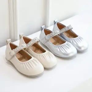유아 여아 주름 장식 샤이닝 공주 구두 (170-200)