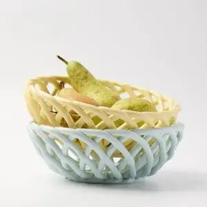 세라믹 핸드메이드 바구니 보관 현관 트레이 간식 빵 키