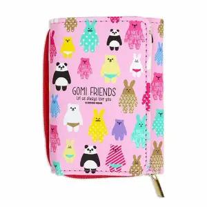 디자인 고미프렌즈 지갑 핑크 3단