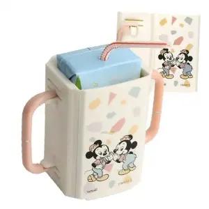 ( )접이식 팩음료 고급형 그립 홀더 미키 1P 음료 우유 케이스