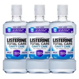 리스테린 토탈케어 캐비티케어 마일드 750ml, 3개