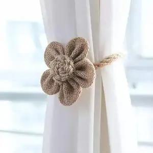 [콩심팥심]자석커튼 커튼걸이 꽃모양 커튼홀더 묶기 커튼묶는끈