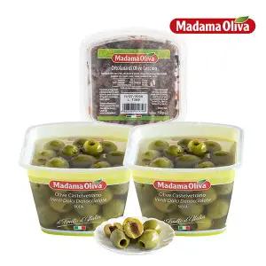 [보라티알] (냉장)마다마 블랙레치노 올리브샐러드 150gX1 + (냉장)올리바 피티드 그린카스텔올리브 480gX2