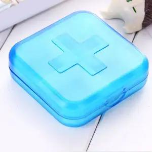 메이컬 4칸 미니 알약케이스 알약보관 휴대약통 블루