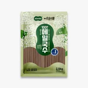 순솔 100% 메밀국수 2.5kg 대용량 메밀소바 건강국수 다이어트 고단백