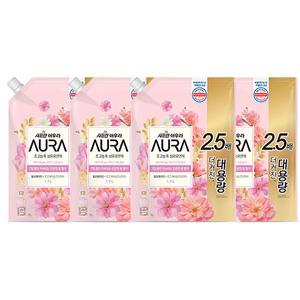 아우라 초고농축 섬유유연제 리필 윌유메리미, 1.7L, 4개