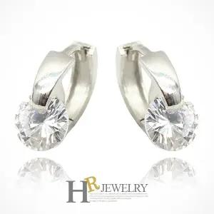 [호림쥬얼리]실버92.5 은귀걸이 깜찍_예쁜(HR)실버 원큐빅 원터치 귀걸이(NO.32926)