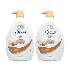 도브 릴랙싱 시어버터 바디워시 1000g X 2개