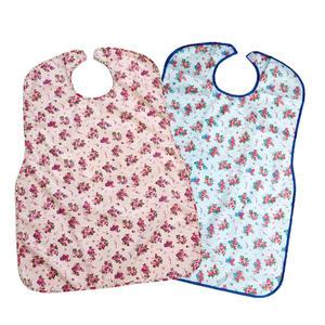 환자용 턱받이 방수 식사용 에이프런 고급 넓은꽃무늬