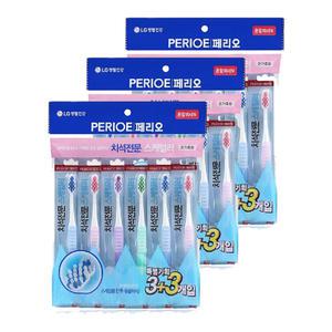 페리오 스케일러 온가족 칫솔 3+3입 혼합, 3개