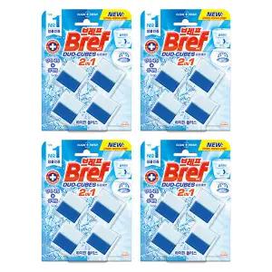 브레프 듀오큐브 변기세정제 하이진 4입, 4개 (총 16개)
