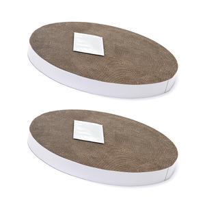 가또나인 화이트 원형 고양이 스크래쳐 2개