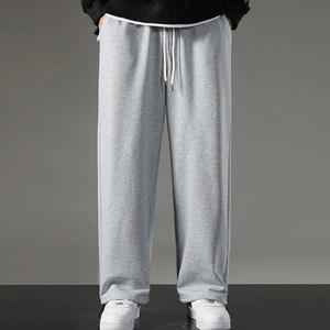 [신세계몰]겨울 남성 기모 와이드 트레이닝 팬츠 남자 데일리 밴딩 고무줄 바지 통넓은 운동복 통바지