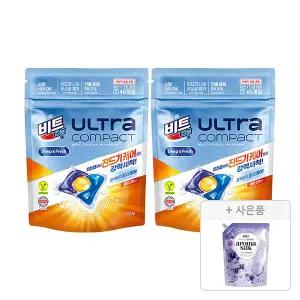 비트캡슐 울트라 딥프레시 코튼 40입, 2개+증정(포린스 아로마실크 바이올렛 2.1L, 1개)