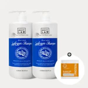 [CJ단독] 블루라벨 아르간 대용량 샴푸 1150ml x2  +LPP 트리트먼트 샤쉐)