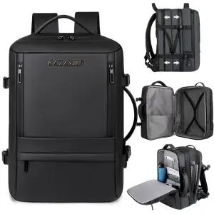카자리코 비지니스 백팩 여행백팩 대용량 36L 확장형 직장인 대학생 가방 17인치 노트북 가방 USB 충전포터