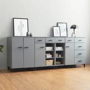 [우아미가구]이솔민 멀티 속깊은 560 오픈 수납 2200 풀세트