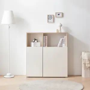 [우아미가구]리우 3단 도어 책장 1000