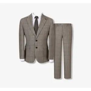 변형 글렌체크 싱글 수트 세트 (FHJAX2336FHPAX2236)