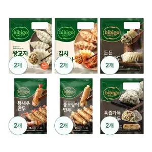 [CJ제일제당]  6종 12봉세트(왕교자2+김치왕교자2+한섬2+통새우2+통오징어2+육