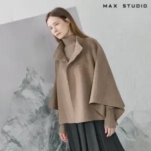 막스스튜디오 울 블렌딩 핸드메이드 판초 케이프 코트[런칭 가격 79,900원]